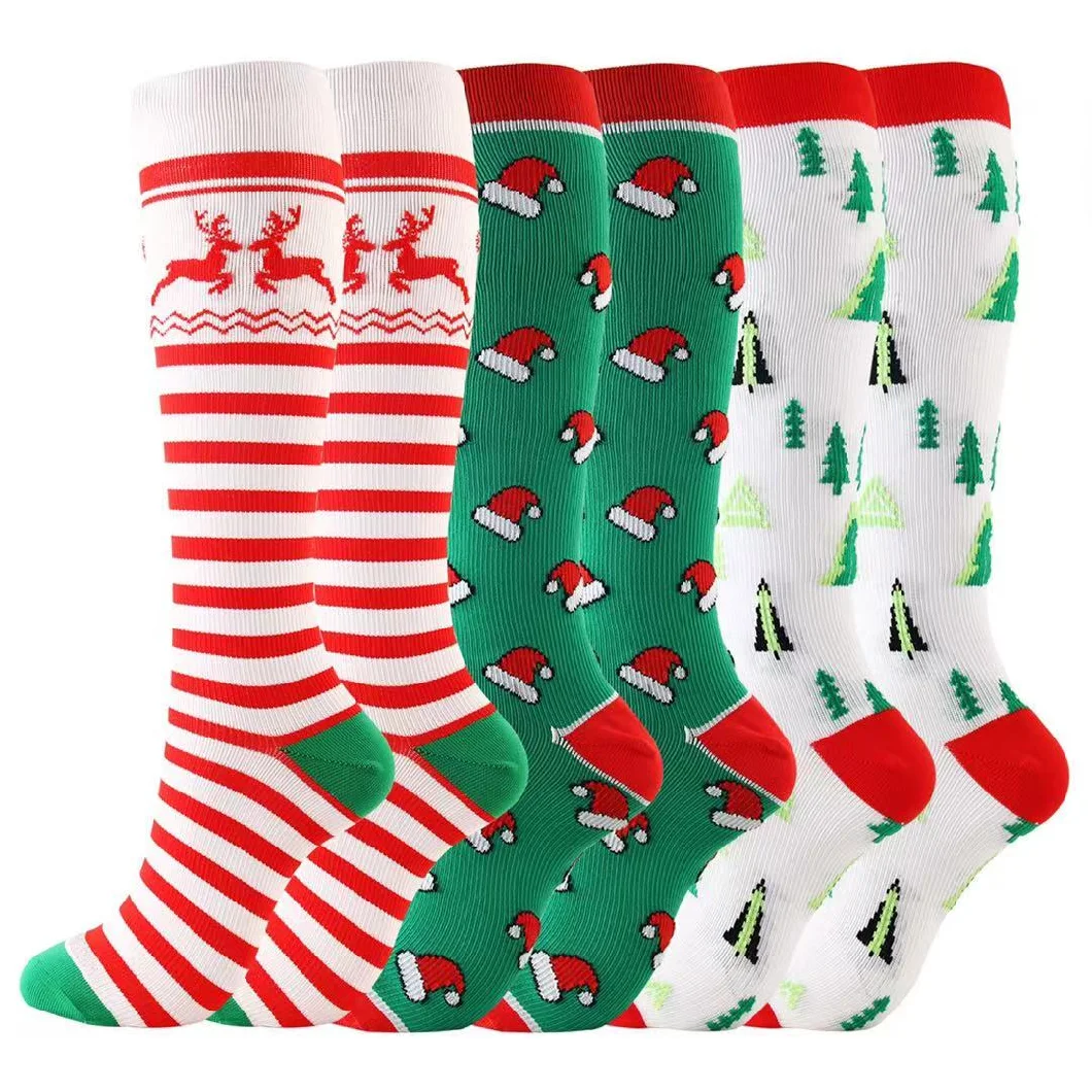 Graduated Support Knee-High Compression Christmas Socks for Men&Women