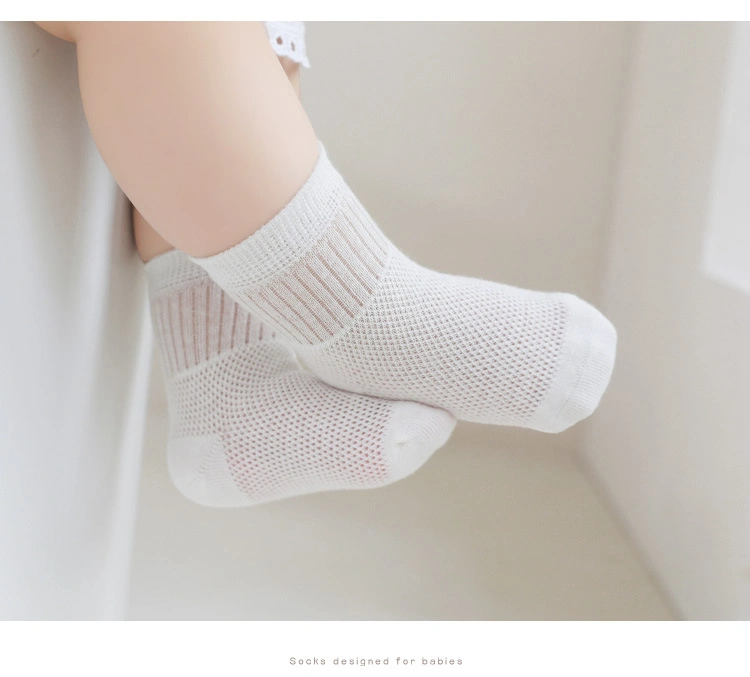 Children&prime;s Socks Summer Baby Tube Socks Boneless Solid Color Loose Mouth Cotton Factory Direct Sales