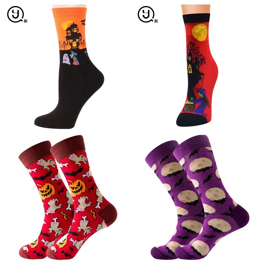 Custom Logo Professional Thick Terry Knee High Sport Halloween Compression Socks