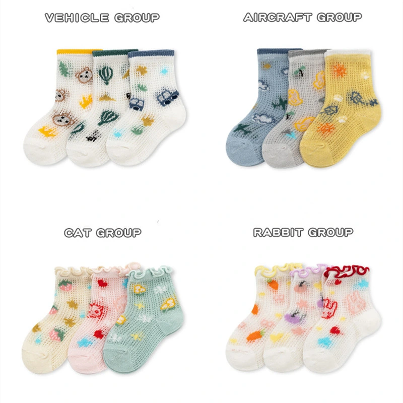 0-3 Year Old Children&prime;s Cotton Spring Summer Socks Boys Girls Baby Socks