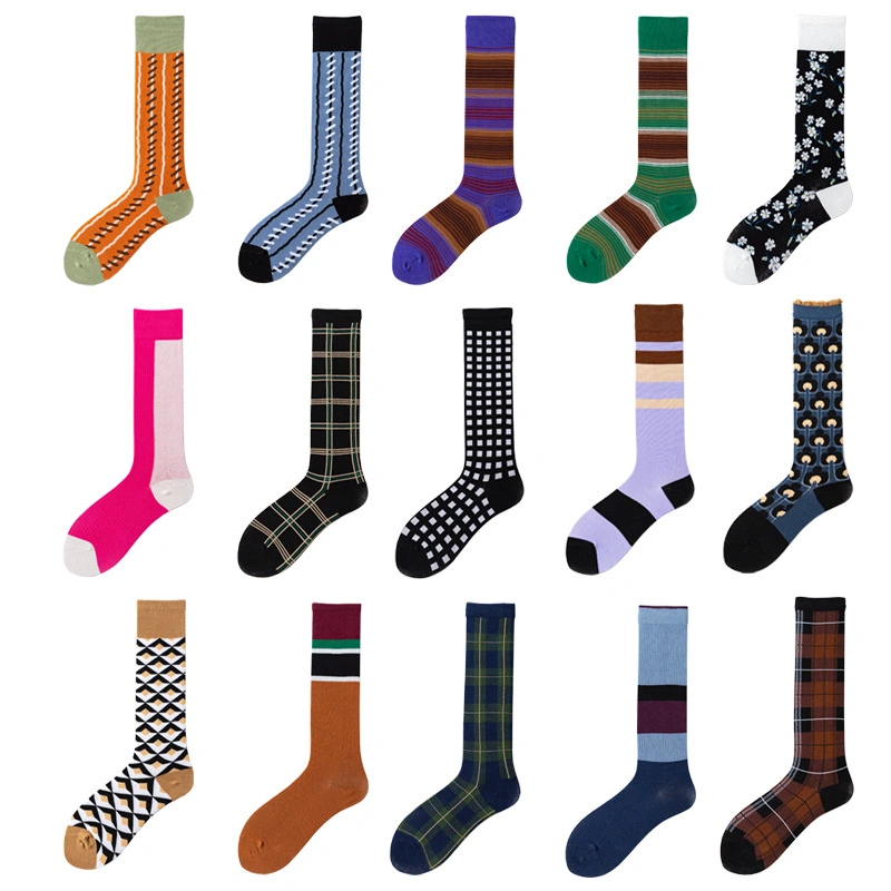 Ins Socks Women&prime;s MID-High Calf and Knee-High Piles of Stockings Japanese and Korean Internet Celebrities Wear Fashion Trends Spring and Autumn Cotton Socks