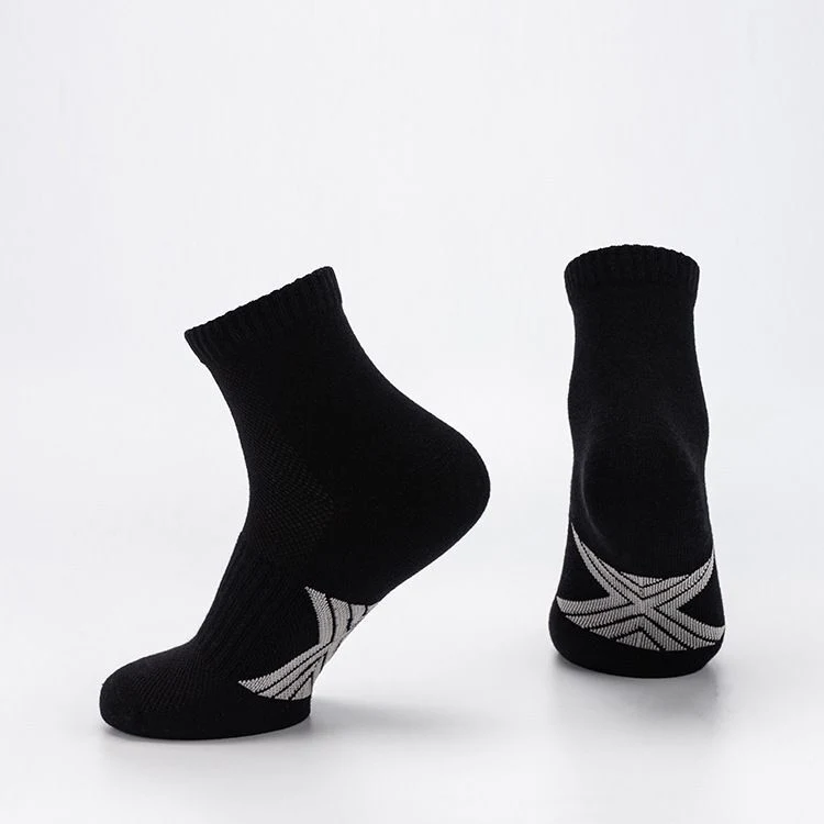 OEM Custom Bamboo Cotton Design Own Logo Socks Men Black Crew Socks Custom Sport Sock