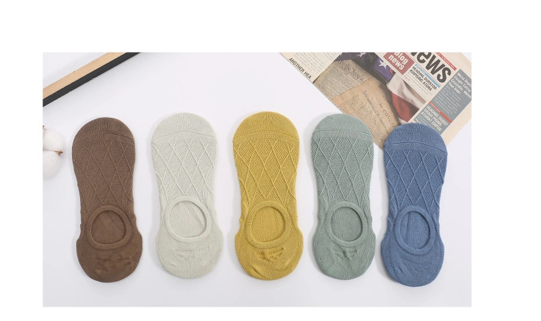 Summer Mesh Simple and Breathable Shallow Cut Pure Cotton Men&prime;s Invisible Socks Do Not Drop The Heel Air-Conditioned Socks