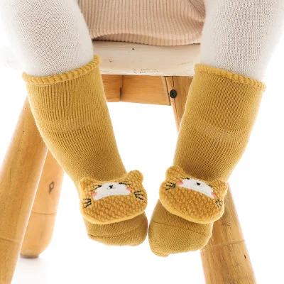 Autumn and Winter Terry Thickened Baby Cartoon Floor Socks