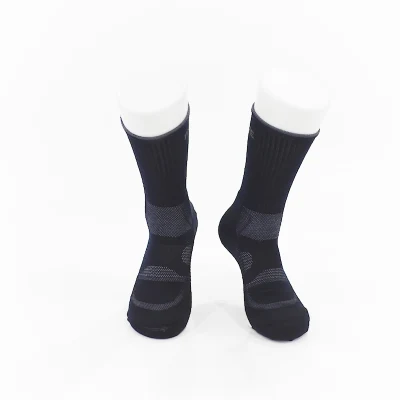 181032sk-Outdoor Cushioned Sole Merino Wool Hiking Men Socks