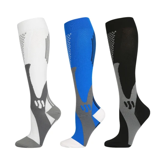 Unisex Long Sport Colorful Compression Knee High Socks