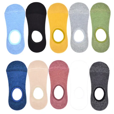 Men Socks Invisible Cotton Socks Non Slip Custom Logo No Show Men Women Cotton Invisible Socks