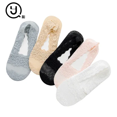 Women Socks Solid Color Plain Anti Slip Low Cut No Show Invisible Men Dress Socks