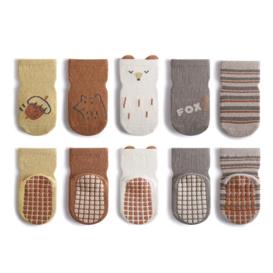 Wholesale Cotton Custom Fashion Comfortable Non-Slip Floor Children Cute Animal Baby Socks