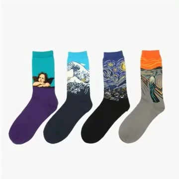 Low Price Women Cotton Multi Color Wholesale Cartoon Crew Socks