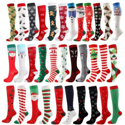 Graduated Support Knee-High Compression Christmas Socks for Men&Women