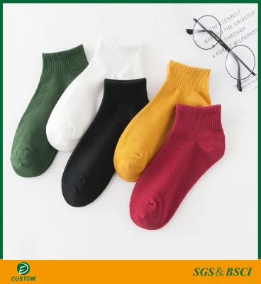 High Quality Cotton Plain Short Ankle Student Sports Socks