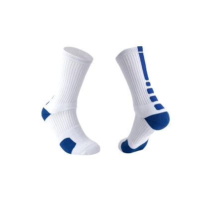 Custom Logo High Quality Jacquard Cotton Running Cycling Outdoor Crew Socks