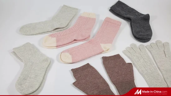 Women′ S Leisure Rib Knit 100% Cashmere Ankle Socks