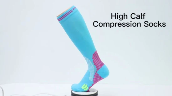 Best Custom OEM Logo Nylon Copper Fit Flying Compression Socks for Women Nurses