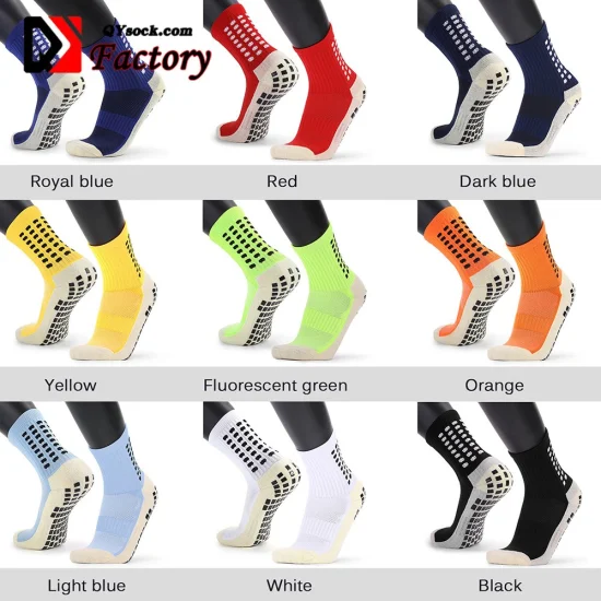 Wholesale Anti Slip Soccer Men Cotton Basketball Rugby Sports Crew Football Grip Socks